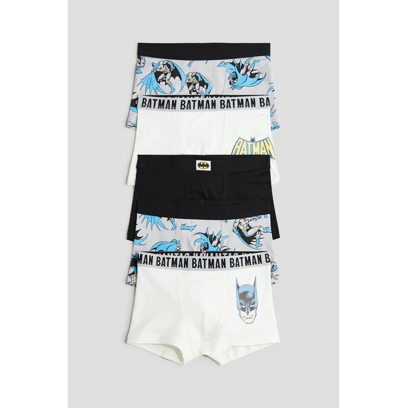 H&M - Boxerky 5 kusů - Bílá/Batman