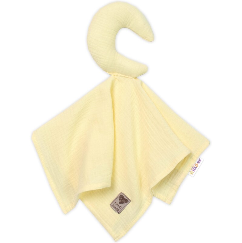 Baby Nellys Mušelínový mazlíček, přítulníček Měsíček, žlutý 99059360