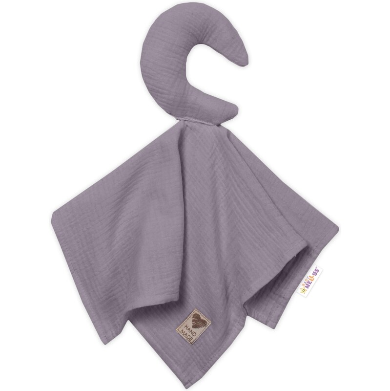 Baby Nellys Mušelínový mazlíček, přítulníček Měsíček, šedý 99060689