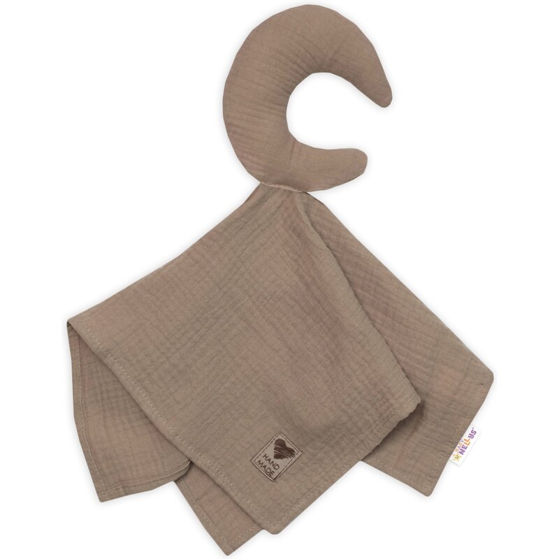 Baby Nellys Mušelínový mazlíček, přítulníček Měsíček, béžová 99061363