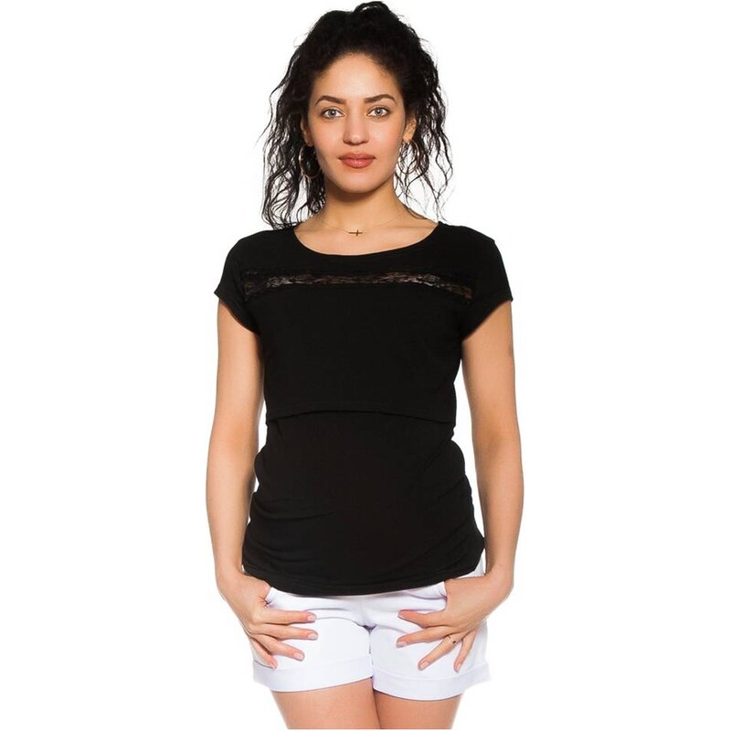 Be MaaMaa Těhotenské kraťasy Jeans - bílé 109335500