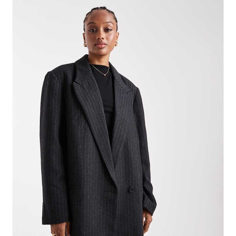 ASOS Tall ASOS DESIGN Tall wool blend pinstripe formal blazer in 109336660