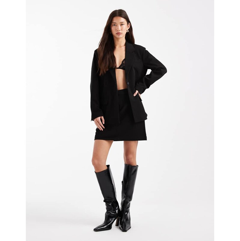 Object stretch tailored mini skirt co-ord in black 111104511