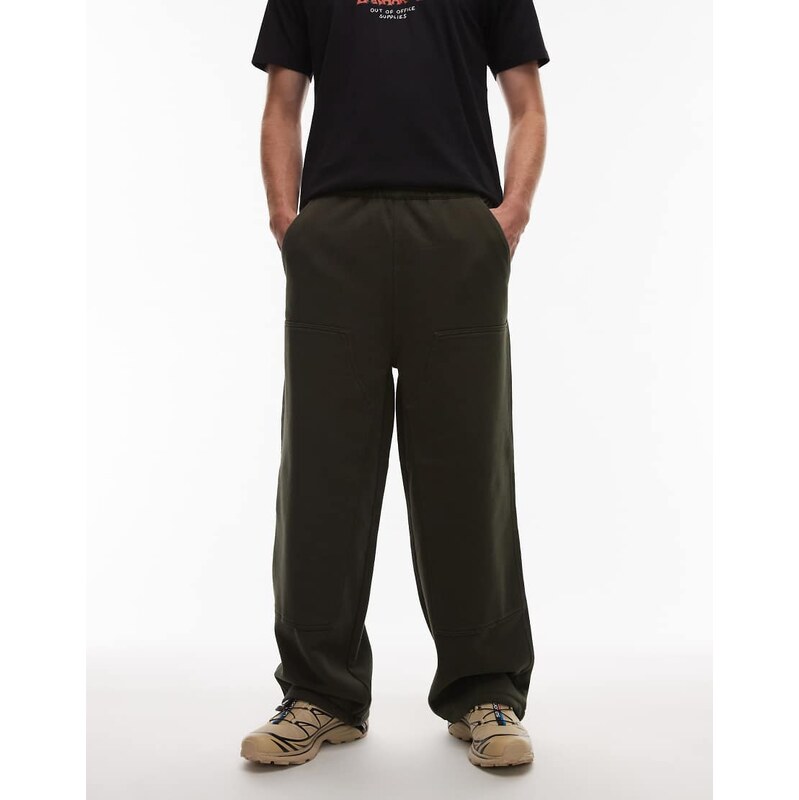 Carhartt WIP double knee baggy joggers in green