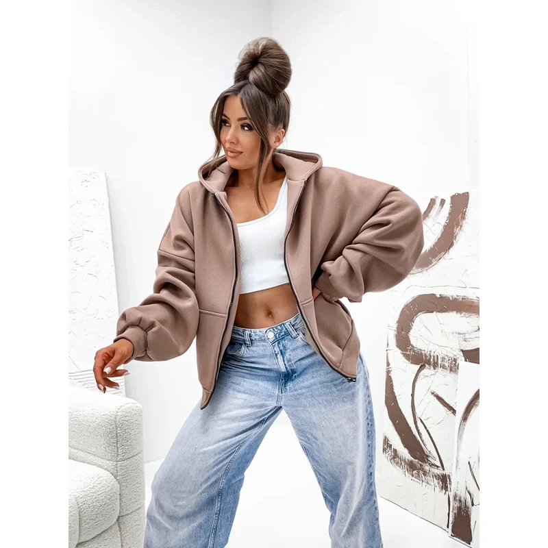 Resti Womens Cotton Insulated Butterfly Sweatshirt