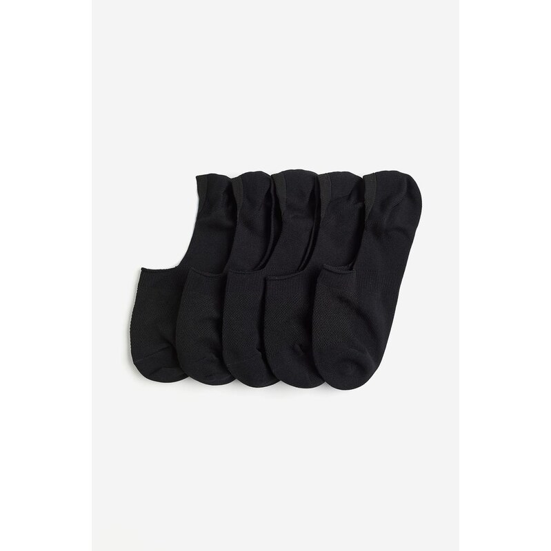 H&M - Neviditelné sportovní ponožky DryMove 5 párů - Černá
