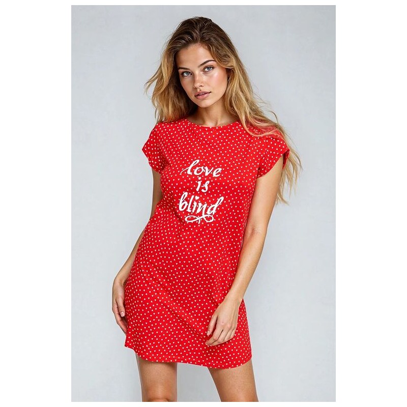 Sensis Dámská noční košilka Love is blind červená 63930874