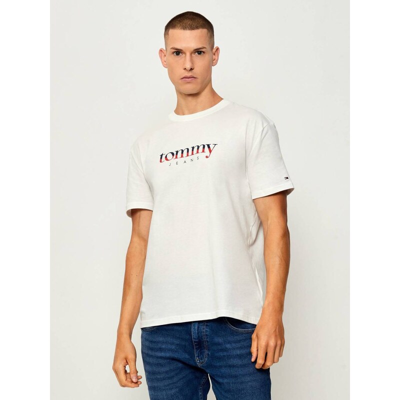 Tommy Jeans pánské bílé triko