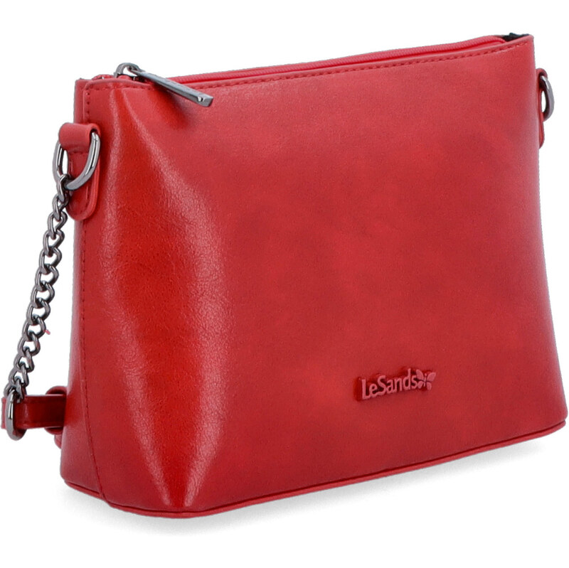Kabelka ze syntetické kůže crossbody Le Sands červená 7708 CV
