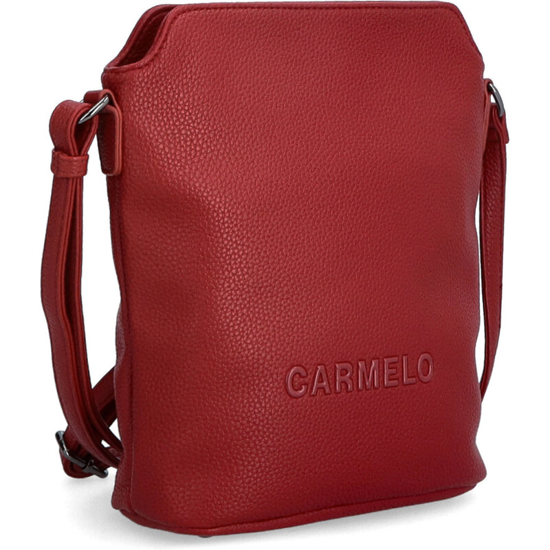 Kabelka ze syntetické kůže crossbody Carmelo červená 4277 CV