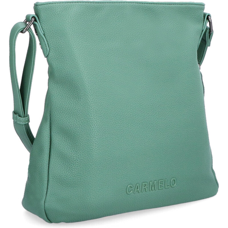 Kabelka ze syntetické kůže crossbody Carmelo zelená 4271 ZE