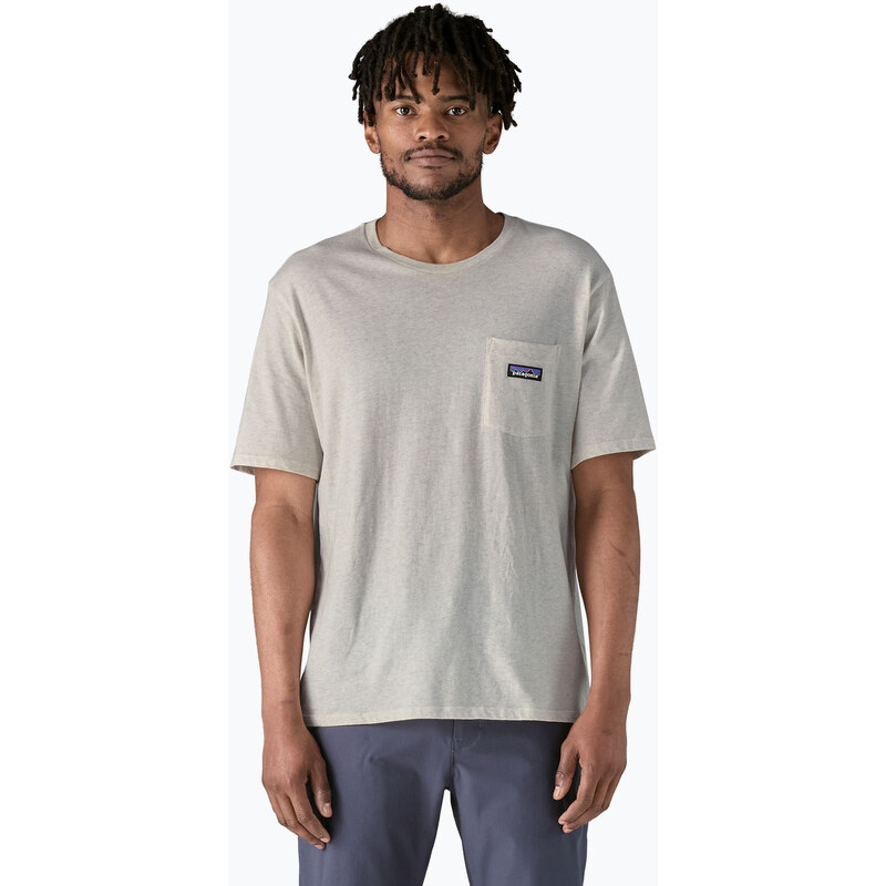 Pánské tričko Patagonia Daily Pocket Tee birch white
