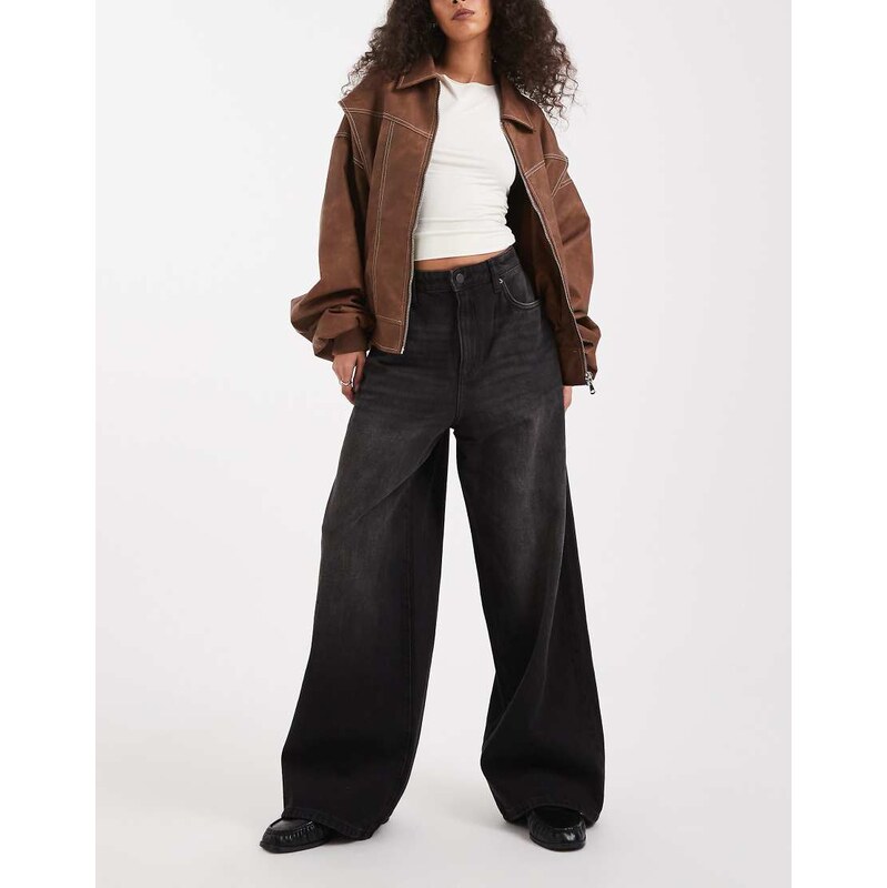 Cotton On super baggy boyfriend jeans in y2k washed black