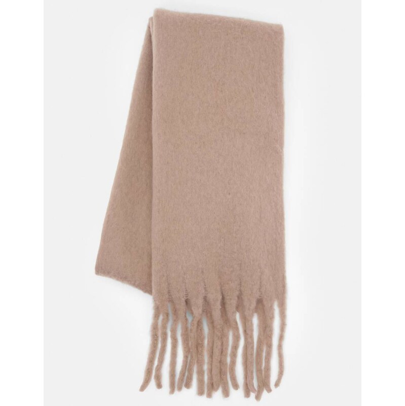 Pull&Bear Mohair-look scarf in taupe-Grey 109347199