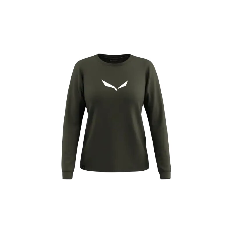 Salewa Eagle Solidlogo Dry Tee W dámské triko dlouhý rukáv Dark olive 109347414