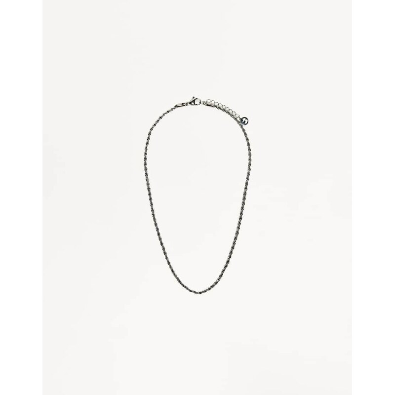 Bershka Twisted steel chain in silver