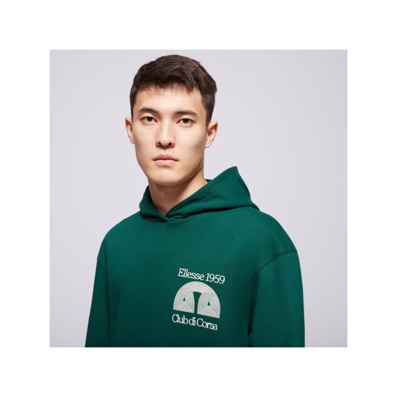 Ellesse Mikina S Kapucí Club Di Corsa Dgreen Hoodie Pánské Oblečení Mikiny SHB23148502
