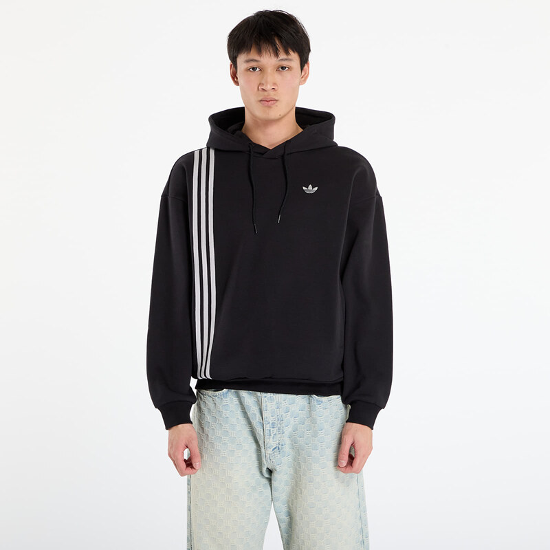 adidas Originals Mikina adidas Front Stripes Hoodie Black XL