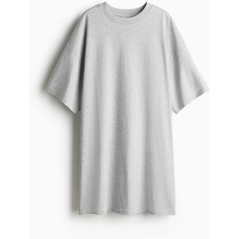 H&M - Oversized tričkové šaty - šedá 108137382