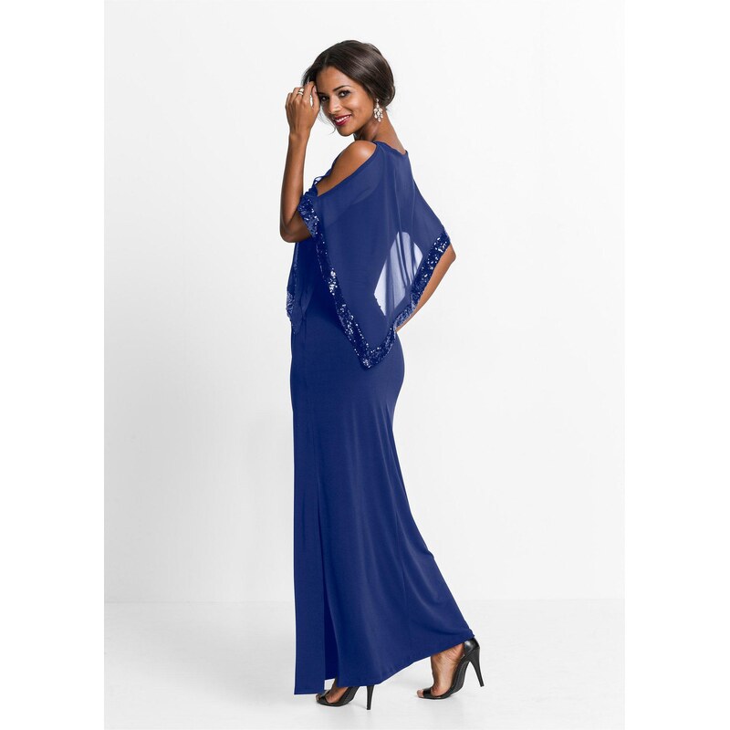 bonprix Žerzejové šaty s pajetkami Červená