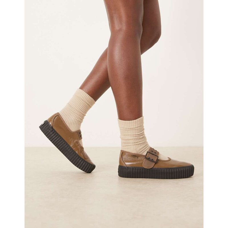 Vans mary jane platform creepers in brown metallic 109491914