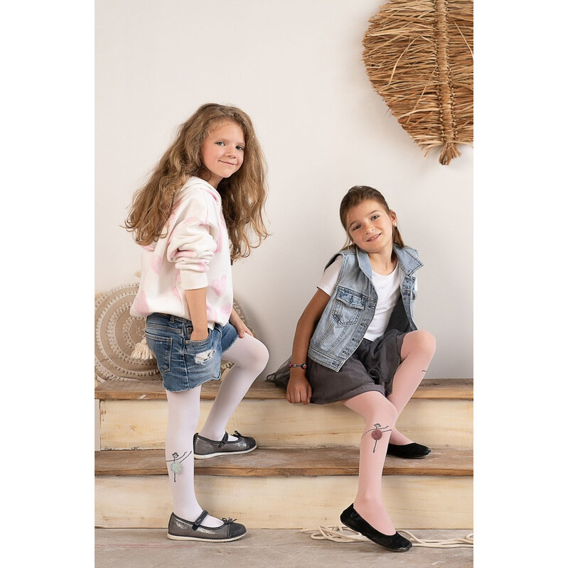 Knittex Dětské punčocháče z mikrovlákna s aplikací LINE DANCER DR2520 113556011