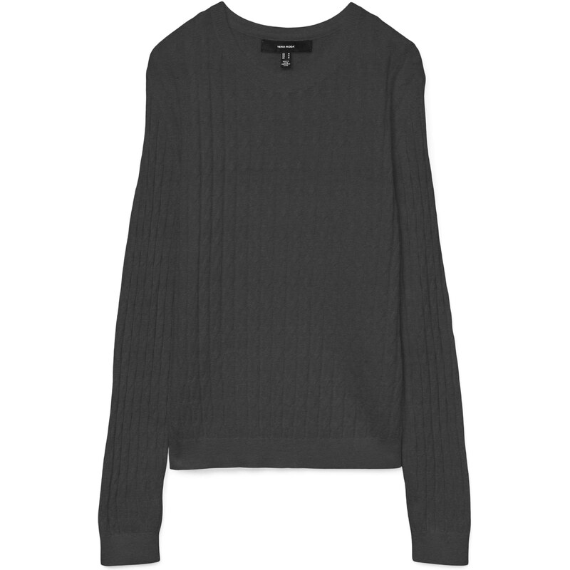 VERO MODA Svetr VMFLO tmavě šedá