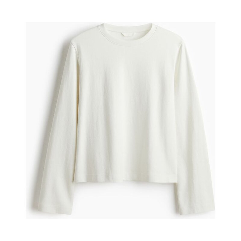 H&M - Tops interlockem - Bílá
