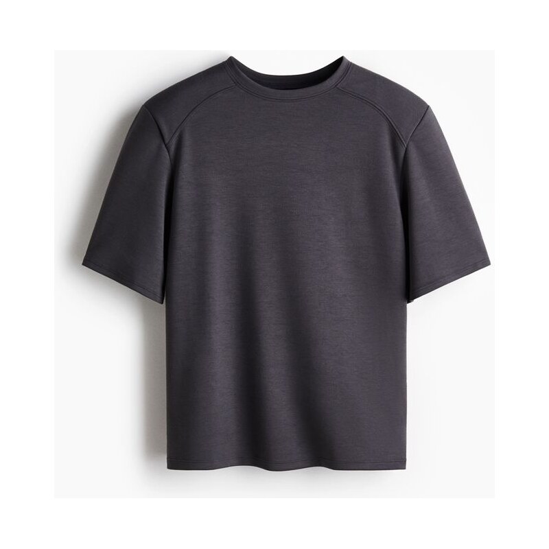 H&M - Top z modalové směsi - Tmavě Šedá