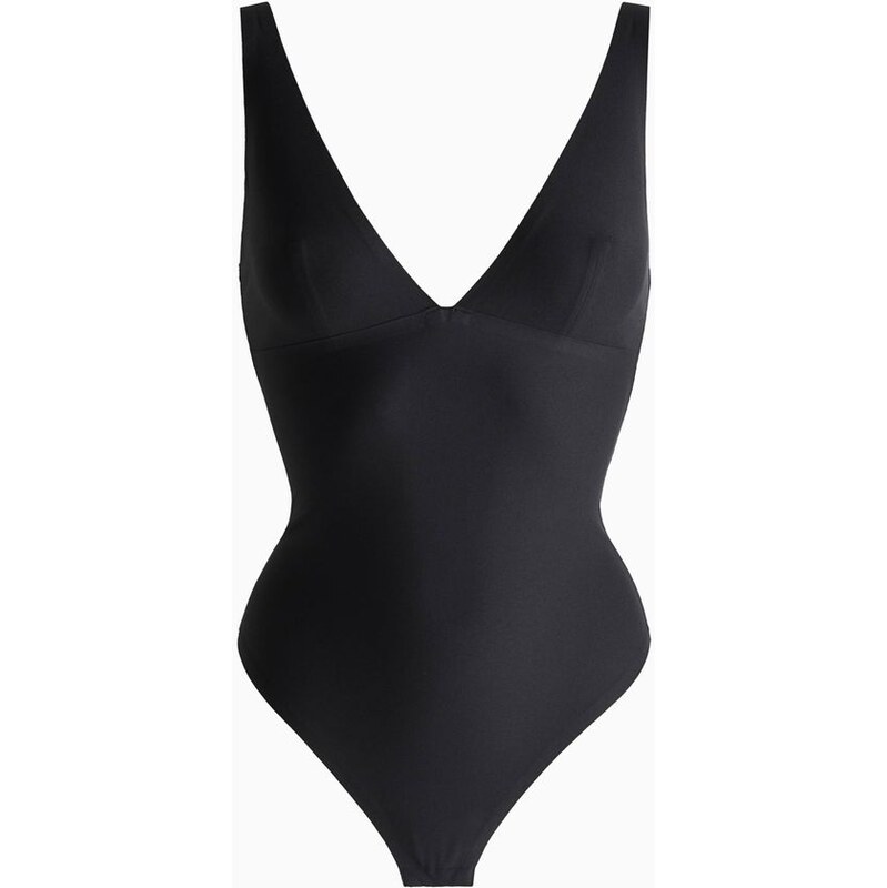 H&M - Body thong z mikrovlákna Light Shape - černá 109353017