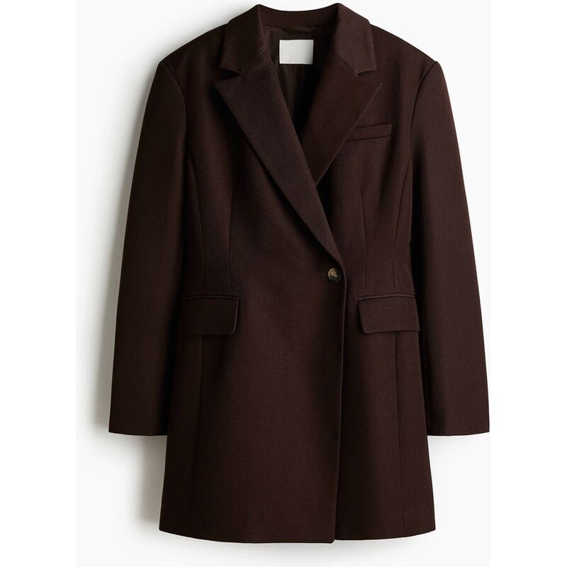 H&M - Dvouřadové šaty sako - hnědá 109353028