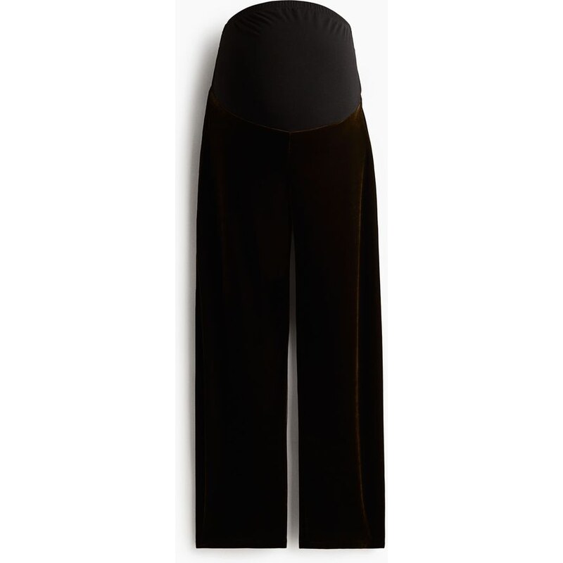 H&M - MAMA Rovné kalhoty - Tmavě Zelená Khaki