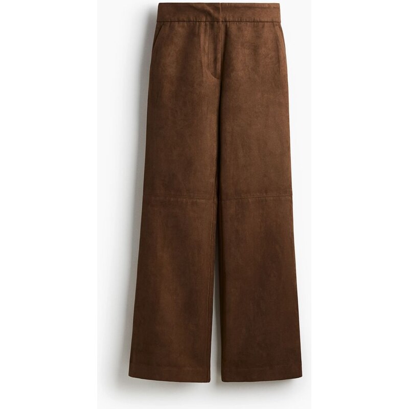 H&M - Kalhoty Bootcut - Hnědá