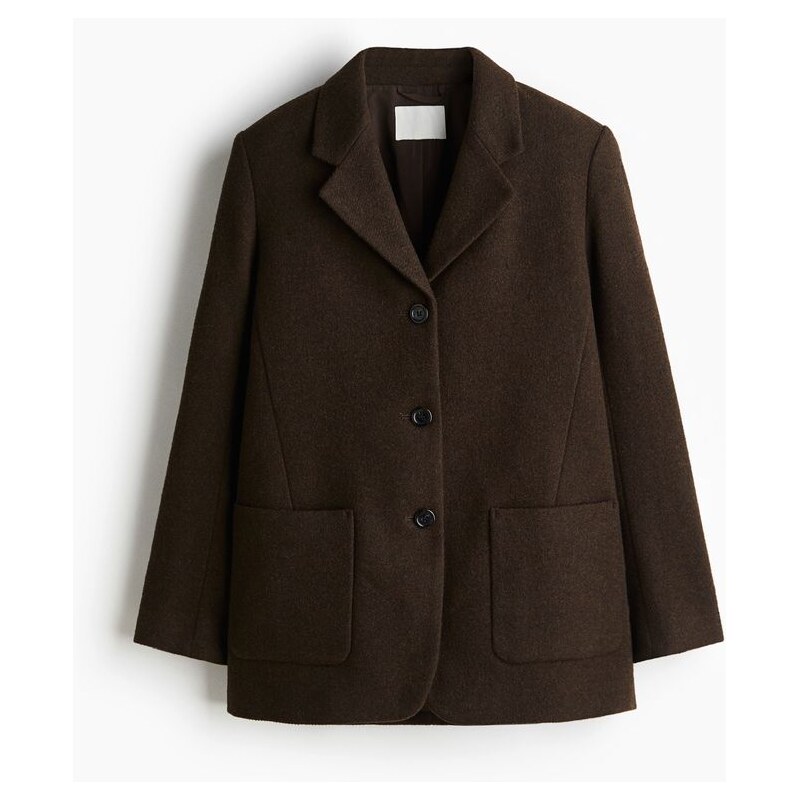 H&M - Jednořadové sako - hnědá 109349288