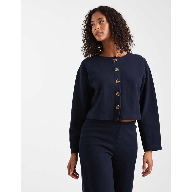 Miss Selfridge super soft cardigan co-ord in navy