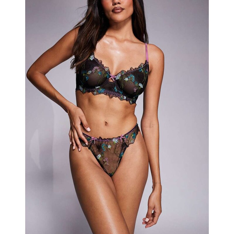 ASOS DESIGN Fuller Bust Jamie floral embroidered underwire bra