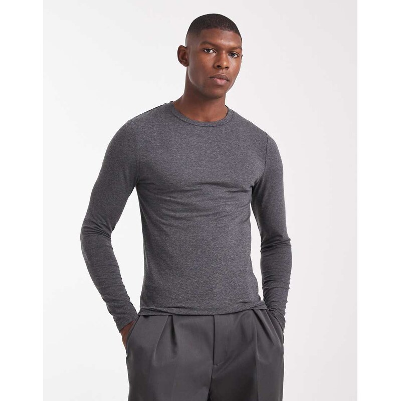 ASOS DESIGN Essentials muscle fit long sleeve t-shirt in