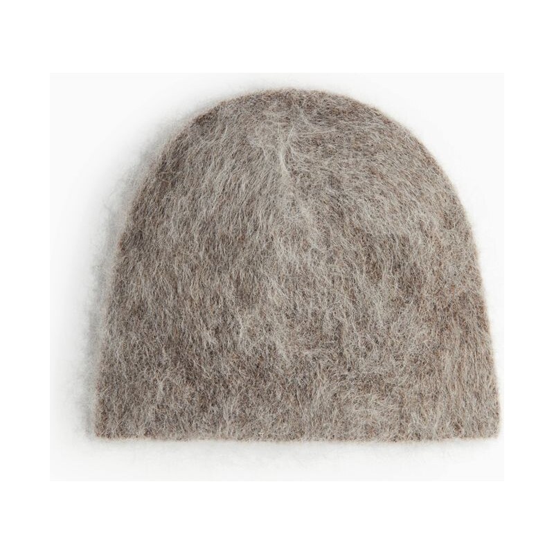 H&M - Čepice z mohérové směsi - Šedobéžová