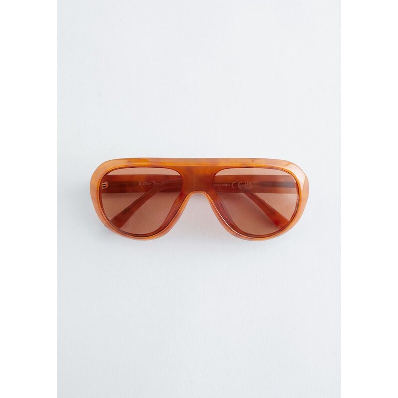 H&M - Robustní sluneční brýles aviatorským rámem - oranžová 109354105