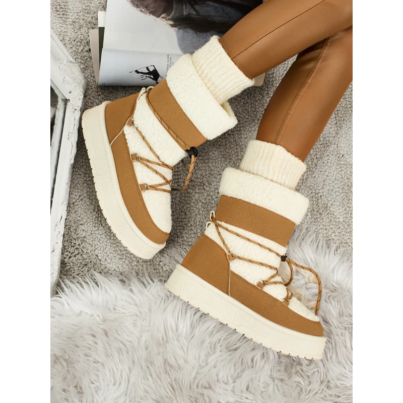 Resti Womens snow boots camel