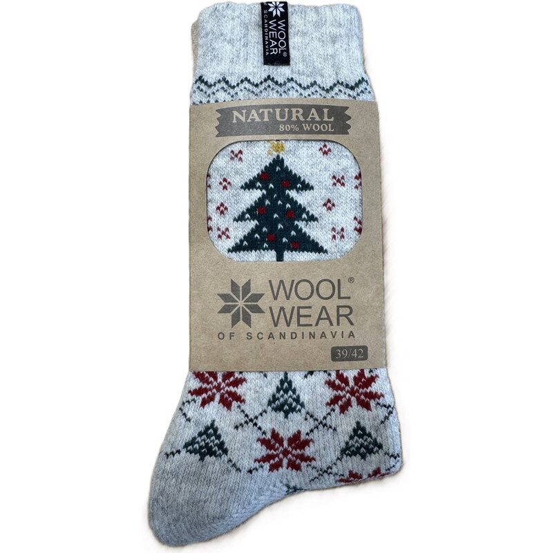 WOOLWEAR of Scandinavia Vlněné ponožky Christmas Tree Melange Nr