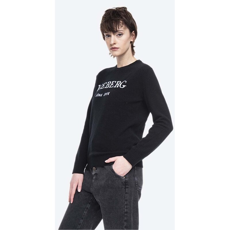 Iceberg Kašmírový svetr Iceberg Round Neck Knitted