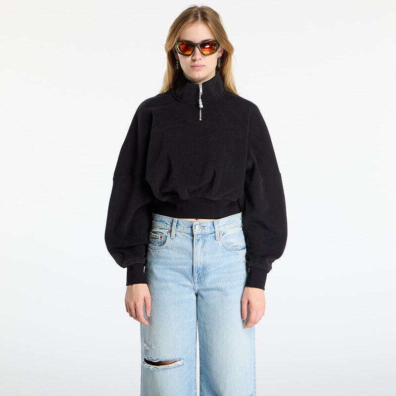 Mikina Jordan Flight Fleece Womens Quarter-Zip Top Black/ Black