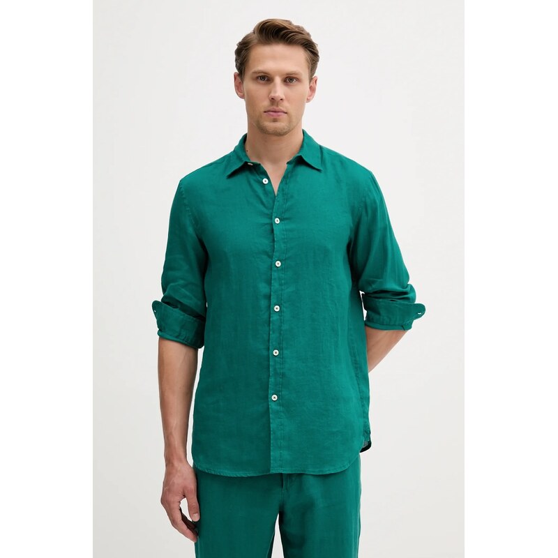 United Colors of Benetton košile pánská lněná