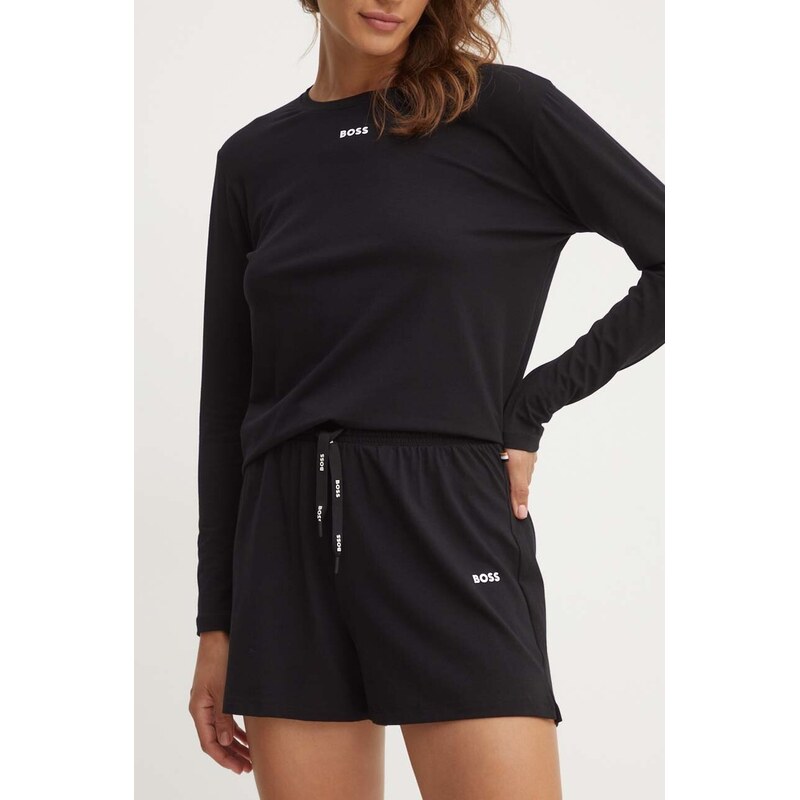 BOSS teplákové šortky dámské bavlněné s elastanem CI_Shorts CW 94478325
