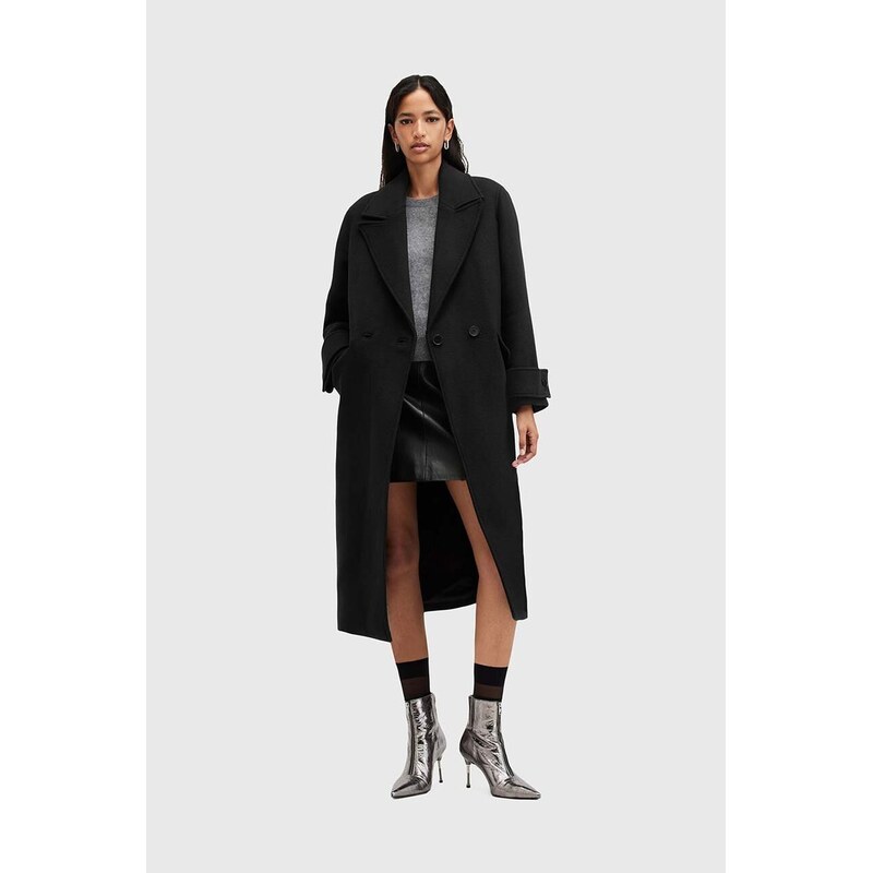 AllSaints Kabát s příměsí vlny AllSaints MABEL COAT