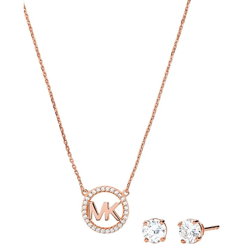 Michael Kors Náhrdelník a náušnice z pozlaceného stříbra Michael