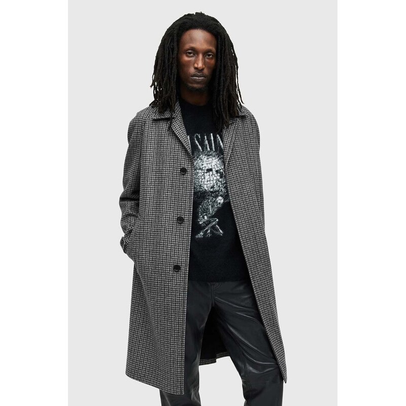 Vlněný kabát AllSaints GOODMAN