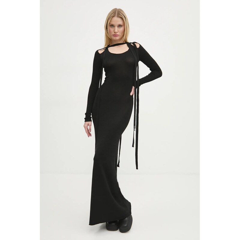 Y/Project Šaty Y/Project MULTISCARF LONG SLEEVE KNIT DRESS