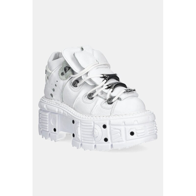 Kožené tenisky New Rock NAPA BLANCA + IMPERFECT TANK BLANCO TORNILLOS 102642561
